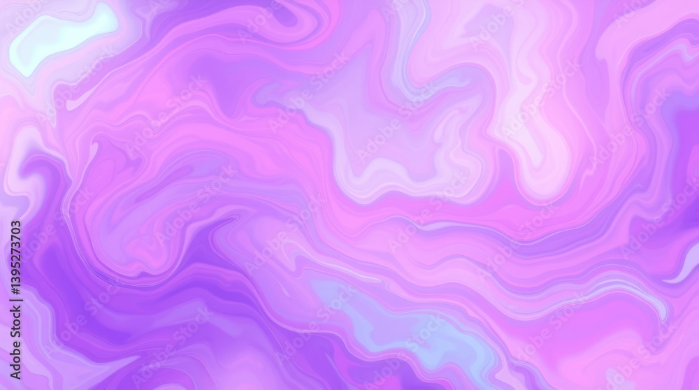 Obraz premium Abstract swirling, pastel colors. Soft, fluid lines blend delicate shades of light purple, pink and blue