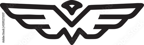 Strong eagle mark, impactful symbol for powerful branding. Vector format, easily editable.