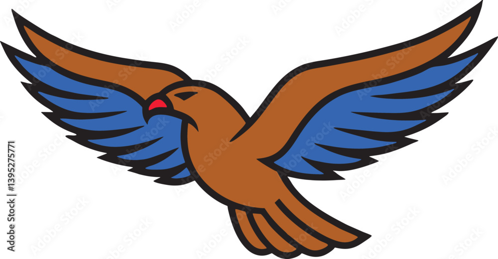 Obraz premium Flat eagle vector, clean and versatile icon for various design applications.