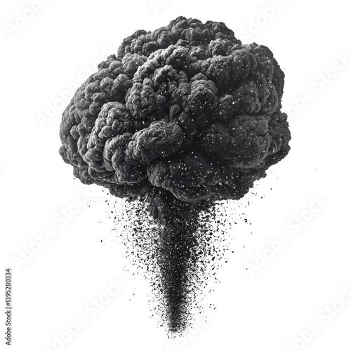 Explosive impact A powerful detonation generates a towering cloud of debris and smoke