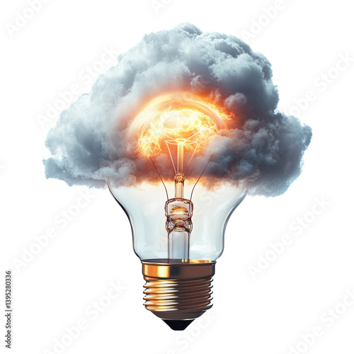 Explosive energy burst from a light bulb