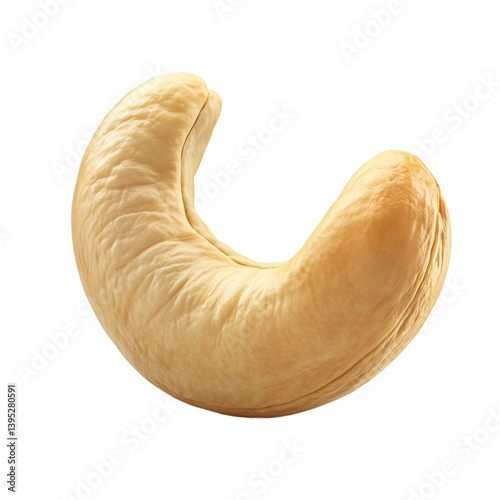 Single cashew nut close up view delicious snack healthy food