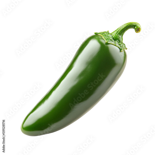 Vibrant green chili pepper fresh and spicy