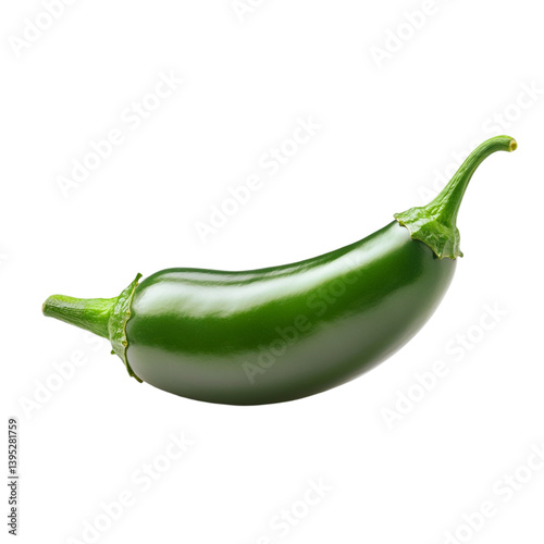 A vibrant green jalape?o pepper a spicy delight