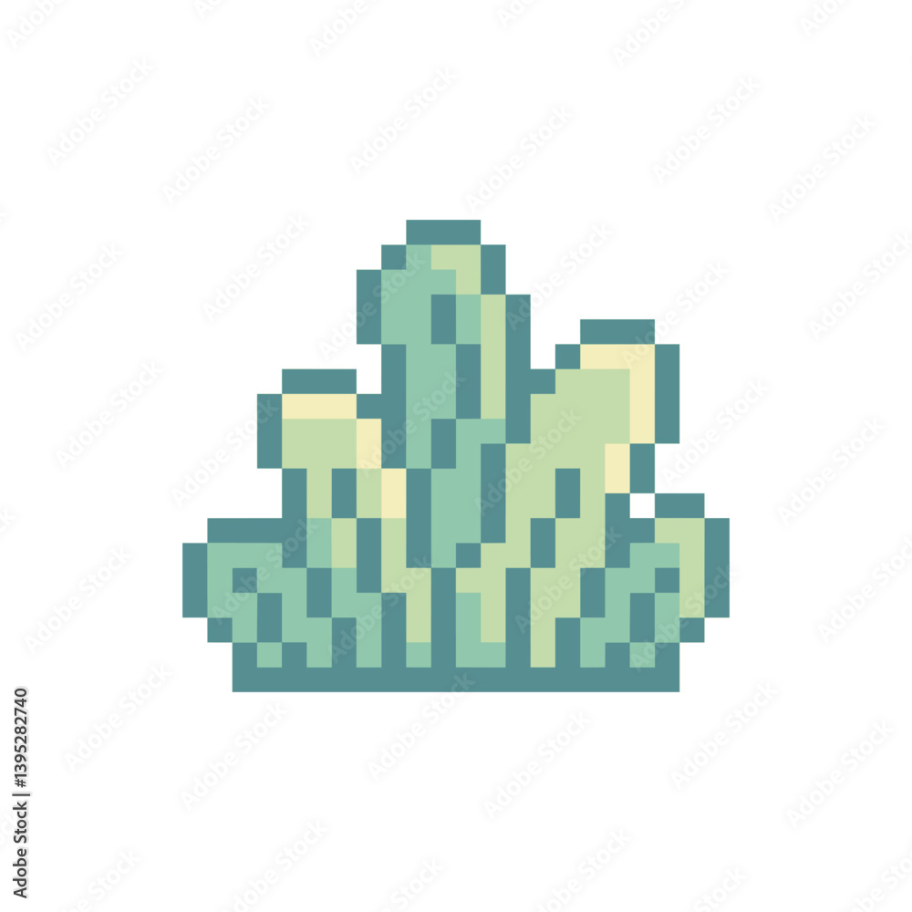 Obraz premium bush plant nature pixel art