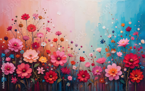 vibrant Abstract Floral Painting