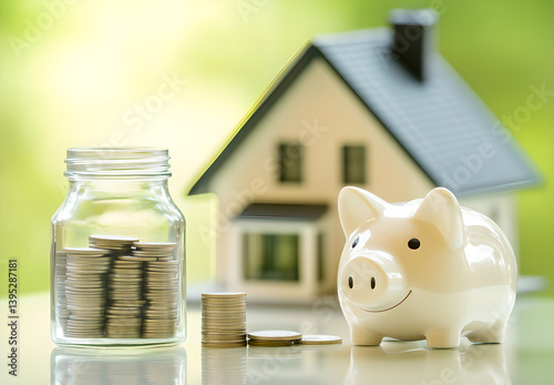 piggy bank and house