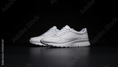 Sport shoes on black background