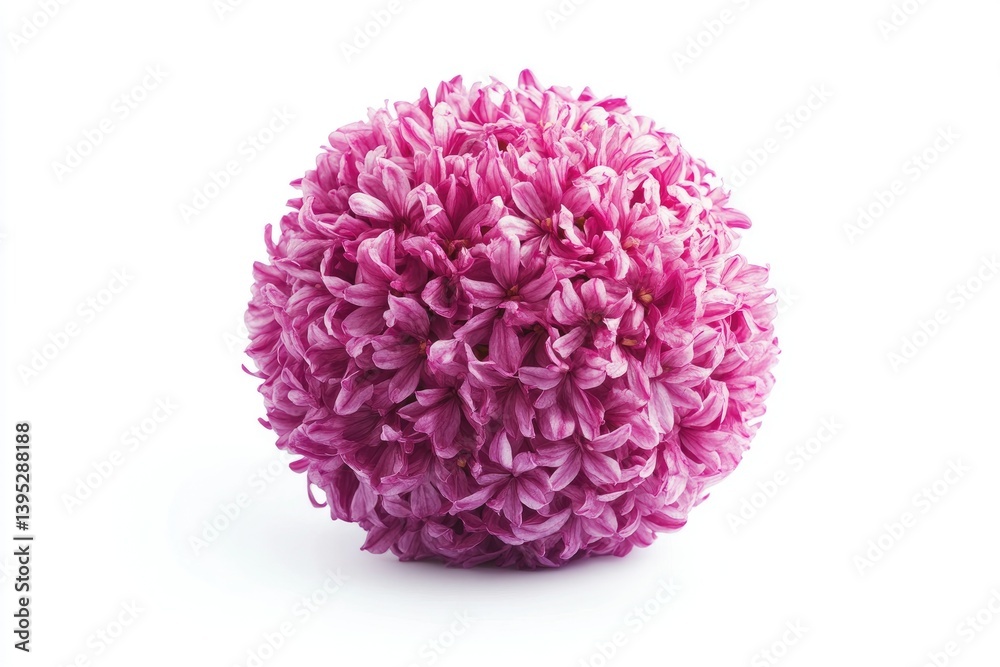Isolated Pink Pincushion Flower Head on White Background in Studio Isolated Pink Pincushion Flower Head on White Background in Studio