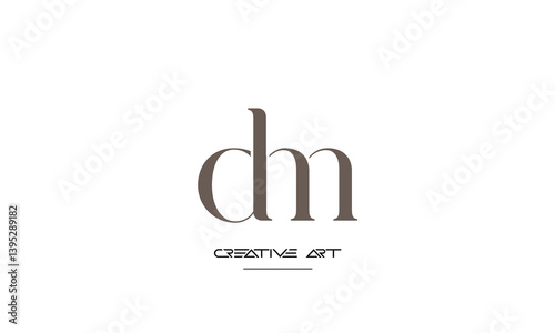 MD, DM, M, D abstract letters logo monogram