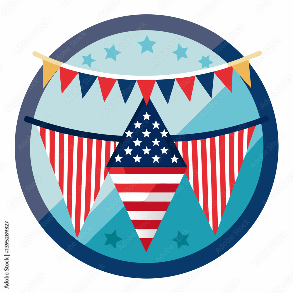 Obraz premium Usa-bunting Vector Art, Icons, and Graphics for Free download