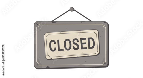 Closed Sign Hanging on Wall  