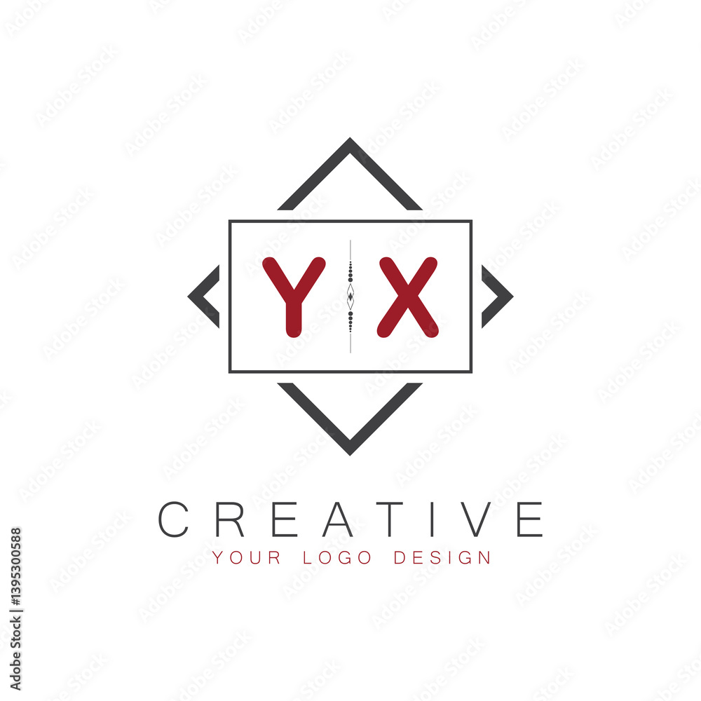 Naklejka premium initial monogram logo for Creative with square style design.