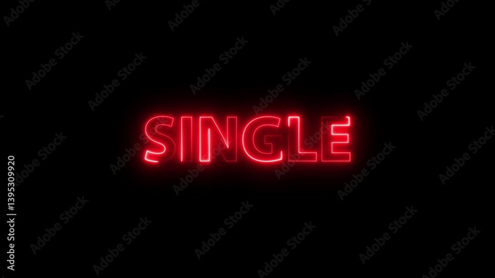 Glowing single text animation – bold neon typography with digital effect in 4K Glowing single text animation – bold neon typography with digital effect in 4K