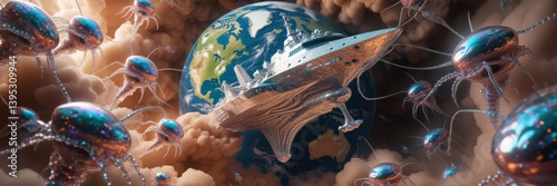 Biomechanical Spaceship and Cybernetic Organisms