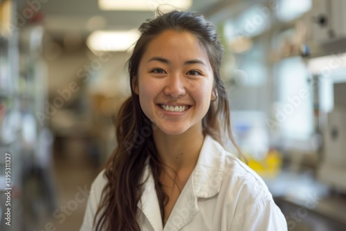 Portrait of a proud female dental hygienist student in college  smiling confidently