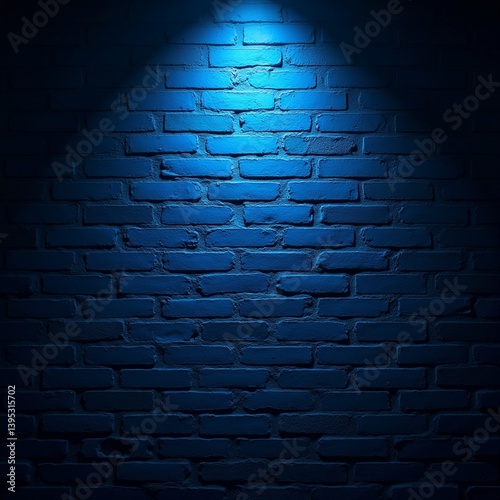 dark blue brick wall background