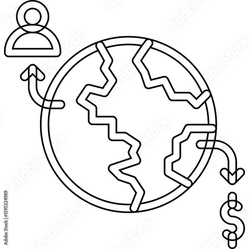 Out Source single vector illustration icon