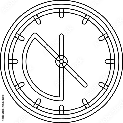 Working Time single vector illustration icon