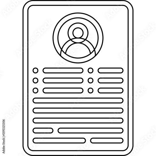 Business Profile single vector illustration icon