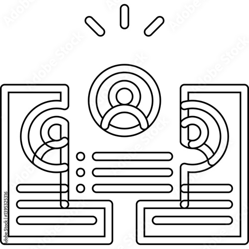 Candidate single vector illustration icon