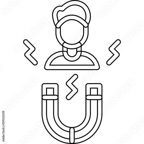 Candidate Attraction single vector illustration icon