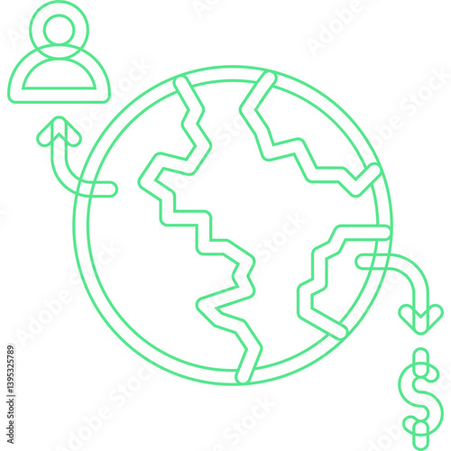 Out Source single vector illustration icon