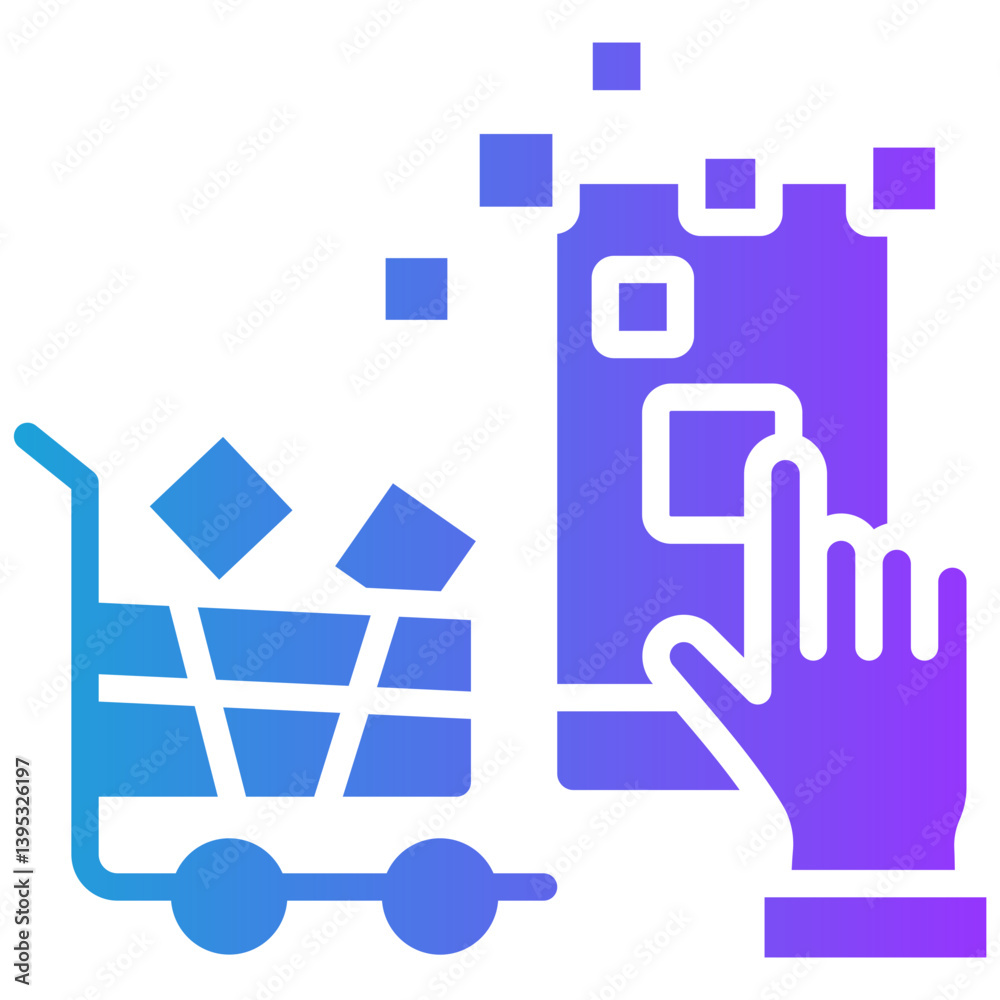 Pay-Per-Click glyph gradient icon Pay-Per-Click glyph gradient icon
