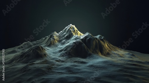 majestic golden mountain peak landscape