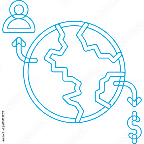 Out Source single vector illustration icon