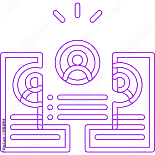 Candidate single vector illustration icon