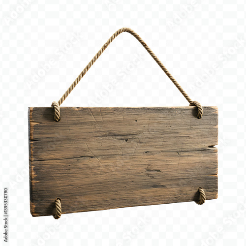 wooden sign on a chain