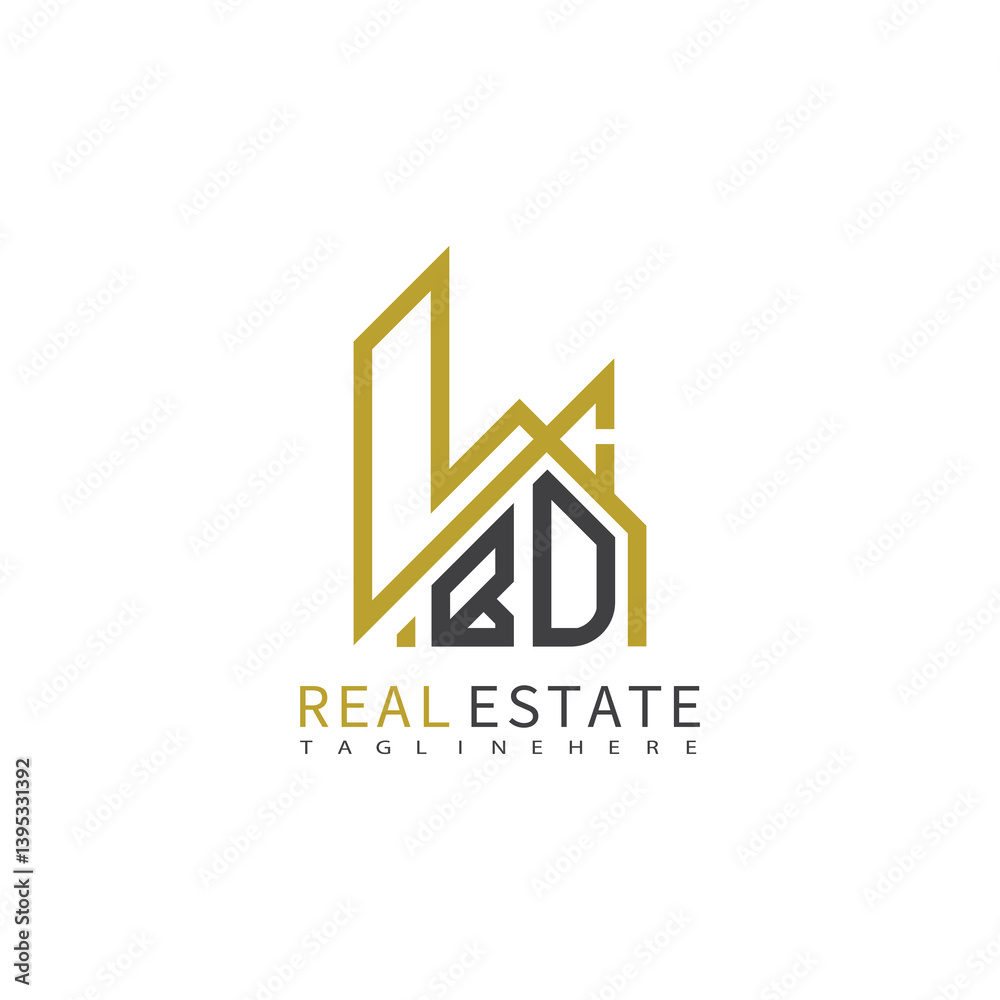 initial monogram logo for real estate With building and home shape creative design.
initial monogram logo for real estate With building and home shape creative design.