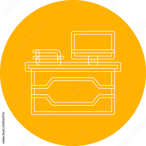 Workplace single vector illustration icon