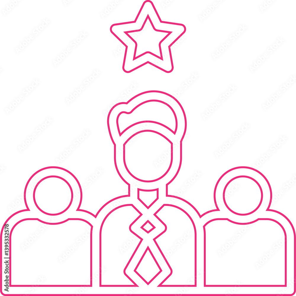 Obraz premium Leadership single vector illustration icon