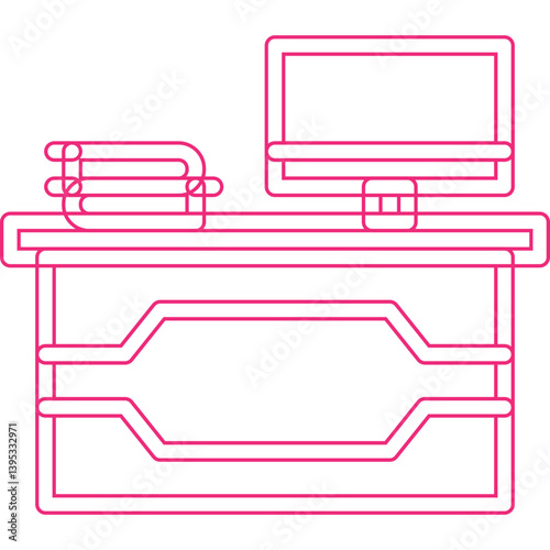 Workplace single vector illustration icon