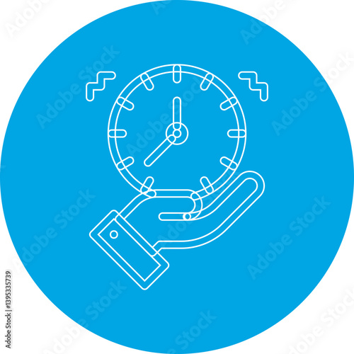 Time Management single vector illustration icon
