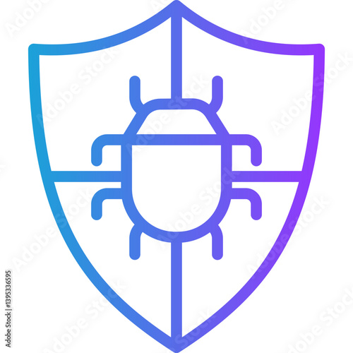 Antivirus line gradient icon