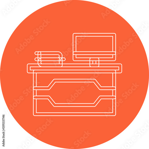 Workplace single vector illustration icon