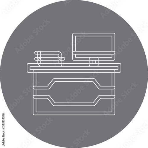 Workplace single vector illustration icon