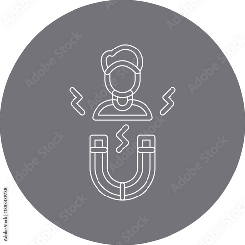 Candidate Attraction single vector illustration icon