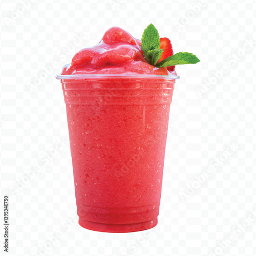 strawberry ice cream with mint