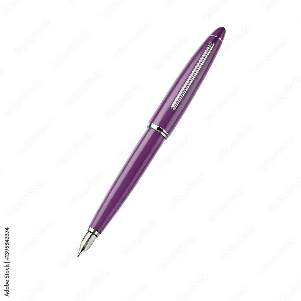 sleek purple fountain pen with shiny silver clip, perfect for elegant writing and note taking. Its design exudes sophistication and style sleek purple fountain pen with shiny silver clip, perfect for elegant writing and note taking. Its design exudes sophistication and style