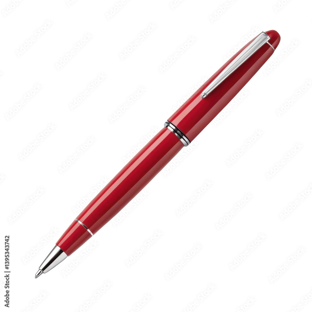 sleek red pen with shiny finish and silver accents, perfect for writing and signing documents with style and elegance sleek red pen with shiny finish and silver accents, perfect for writing and signing documents with style and elegance