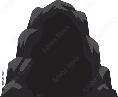 Natural Rocky Cave Vector Design