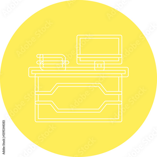 Workplace single vector illustration icon