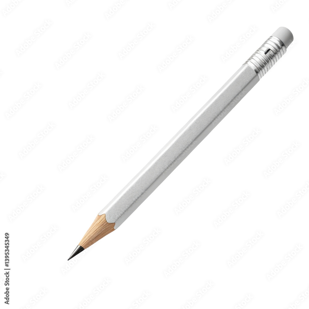 sleek silver pencil with sharpened wooden tip, perfect for writing or drawing. Its modern design adds touch of elegance to any workspace sleek silver pencil with sharpened wooden tip, perfect for writing or drawing. Its modern design adds touch of elegance to any workspace