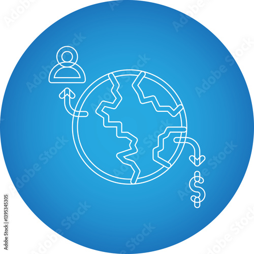 Out Source single vector illustration icon