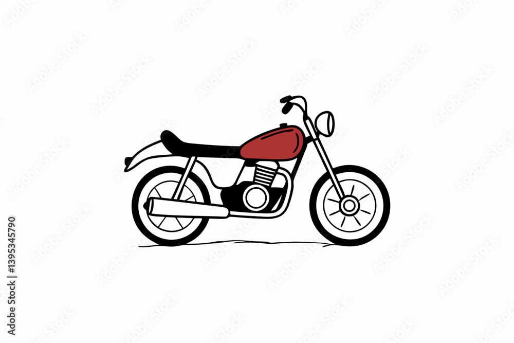 Fototapeta premium motorcycle on white background