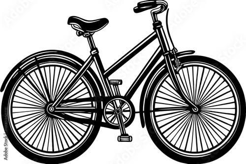 vintage bicycle silhouette